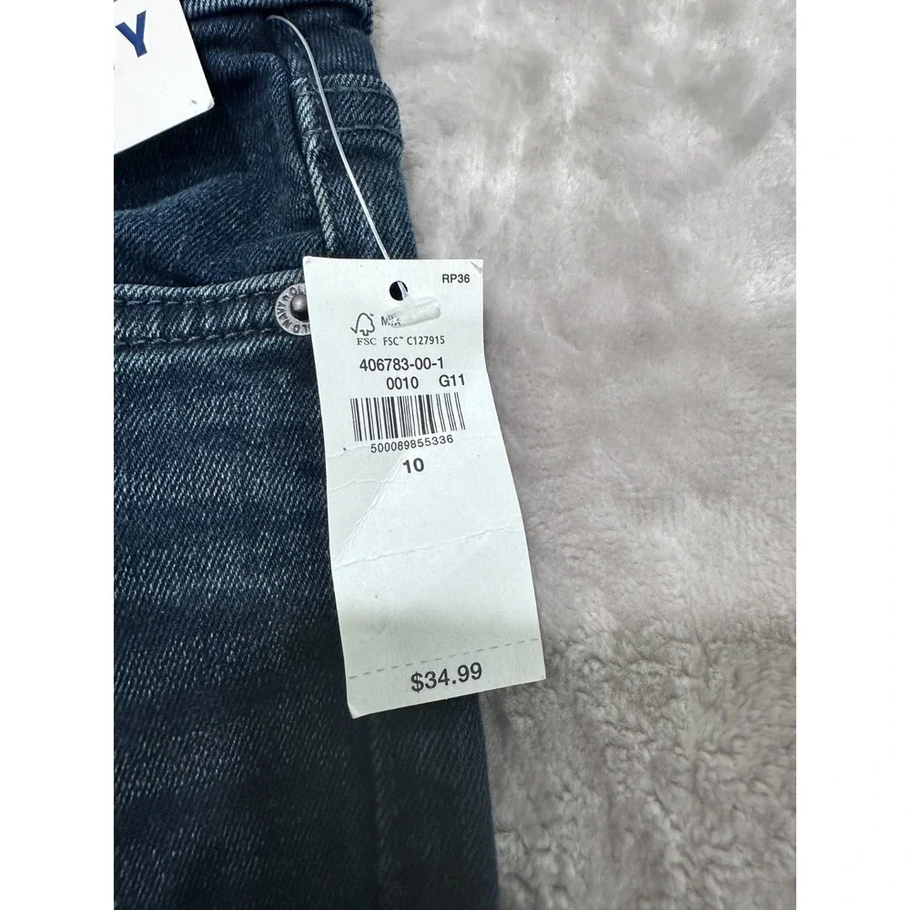 Old Navy Boys Straight Fit Jeans Size 10 Blue Slim Zip Button 5 Pocket NWT